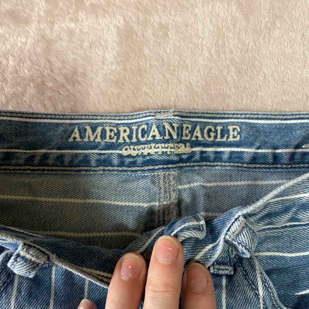 American Eagle Blue Striped Jeans